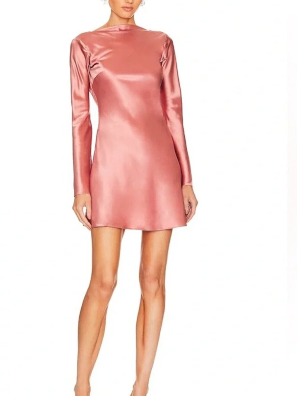 Cult Gaia Milla Dress Jaipur Pink Satin Rhinestone Open Back Mini Dress Size 4
